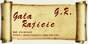 Gala Rajičić vizit kartica